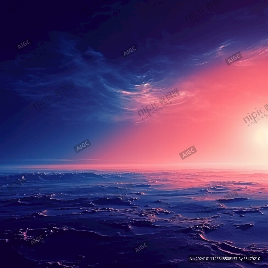 抽象写意星辰大海地产