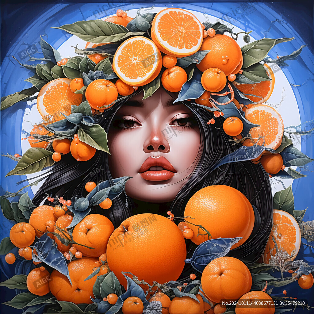 砂糖橘插画设计