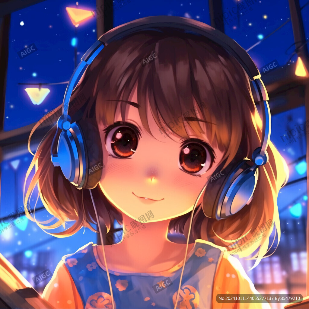 听音乐插画