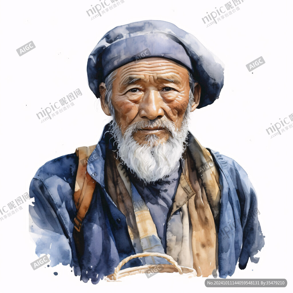 维吾尔族男插画
