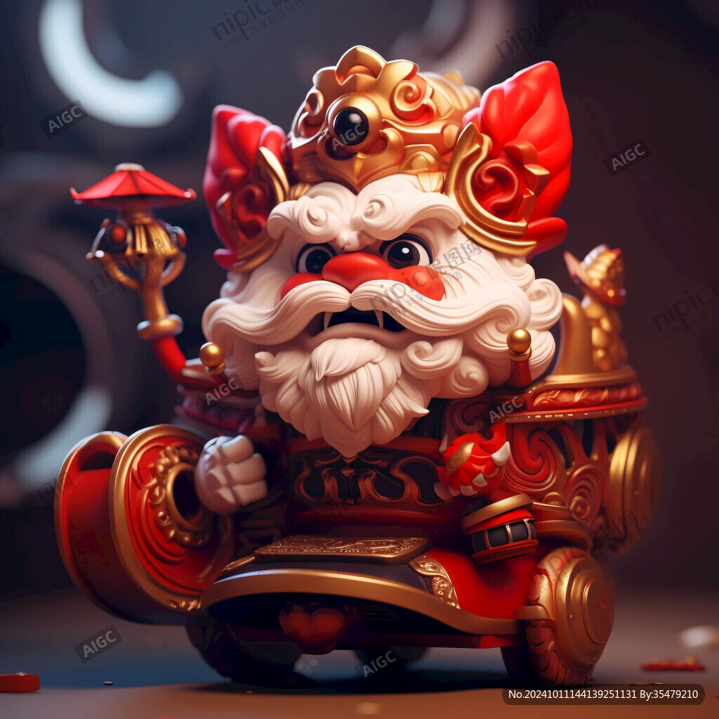 可爱卡通财神手办素材