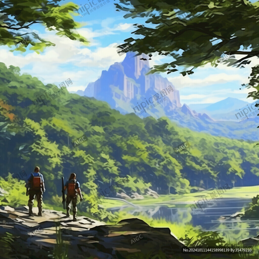 风景场景插画
