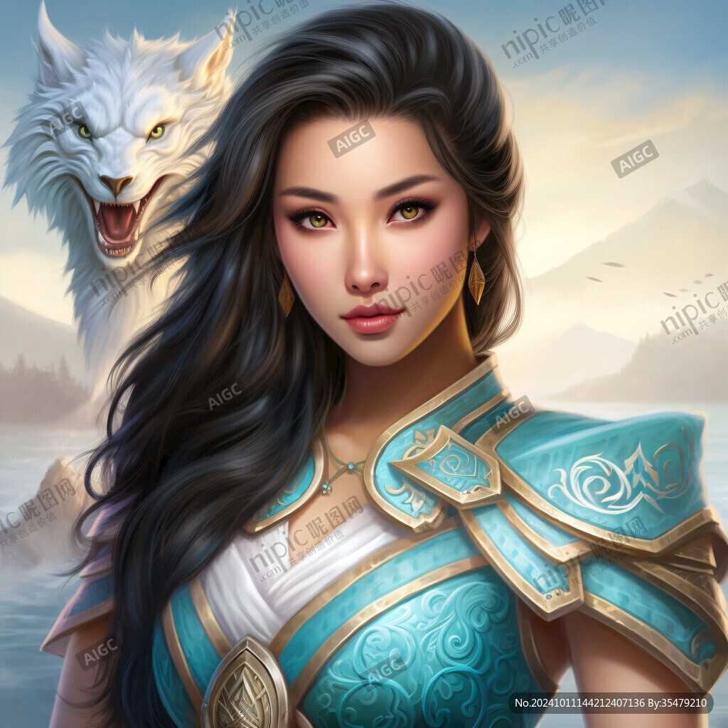 古代女将插画
