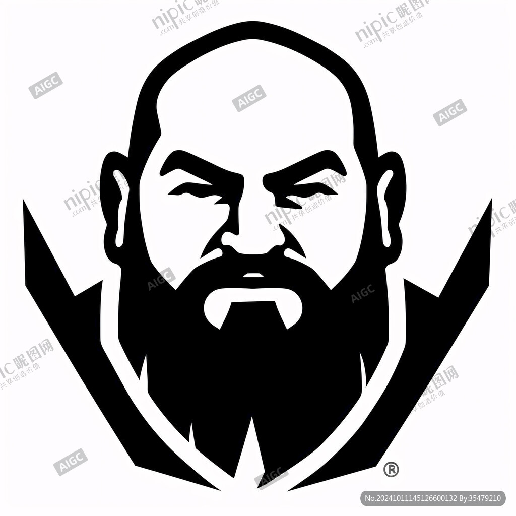 大胡子男子logo