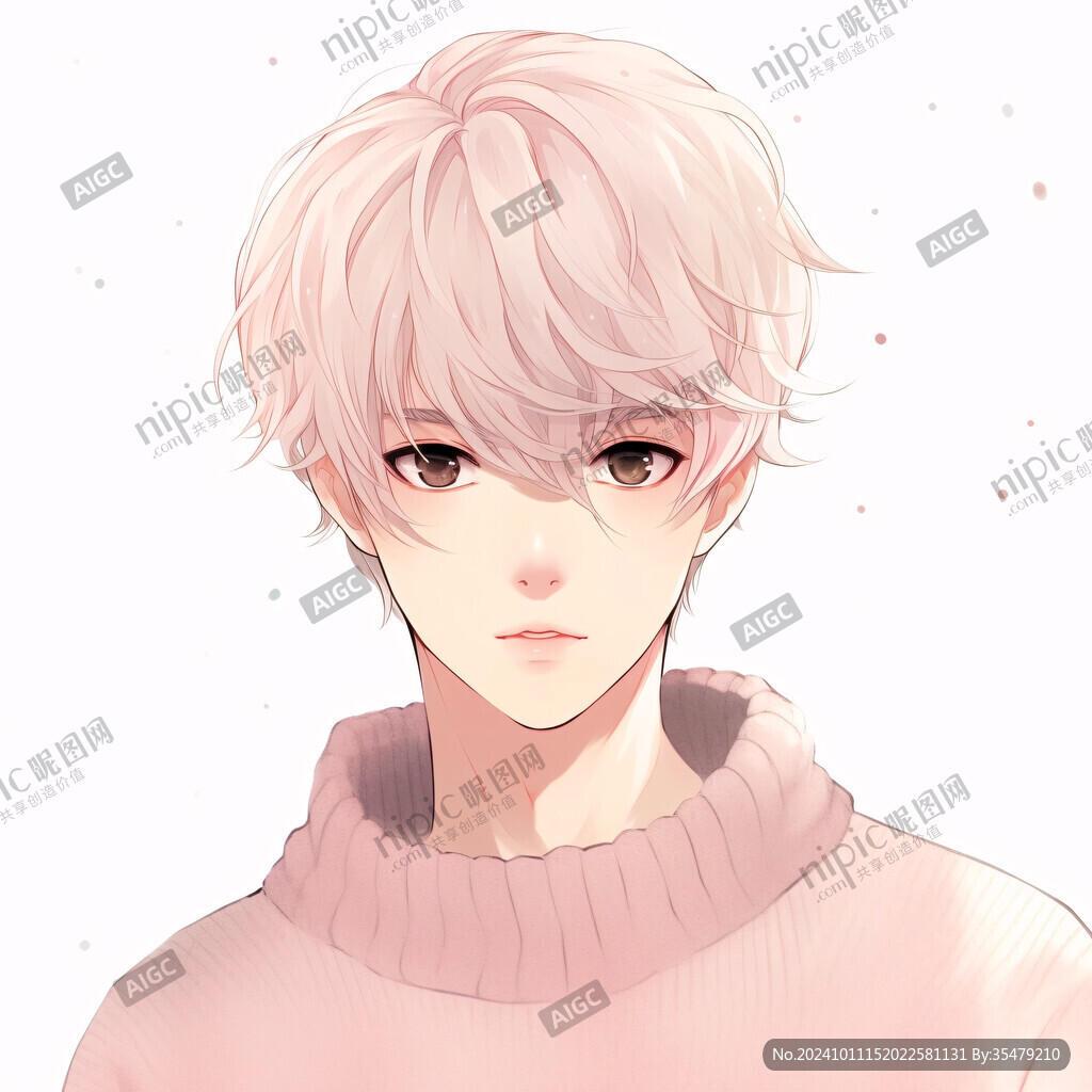 平头男孩插画