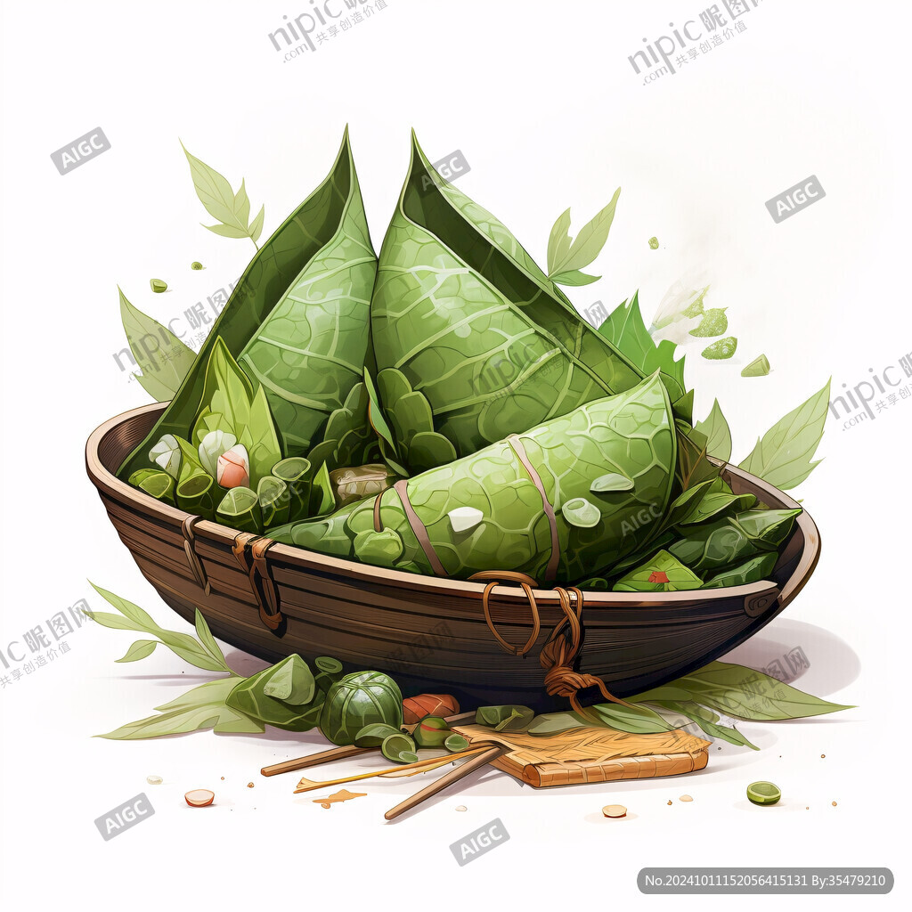 插画风粽子