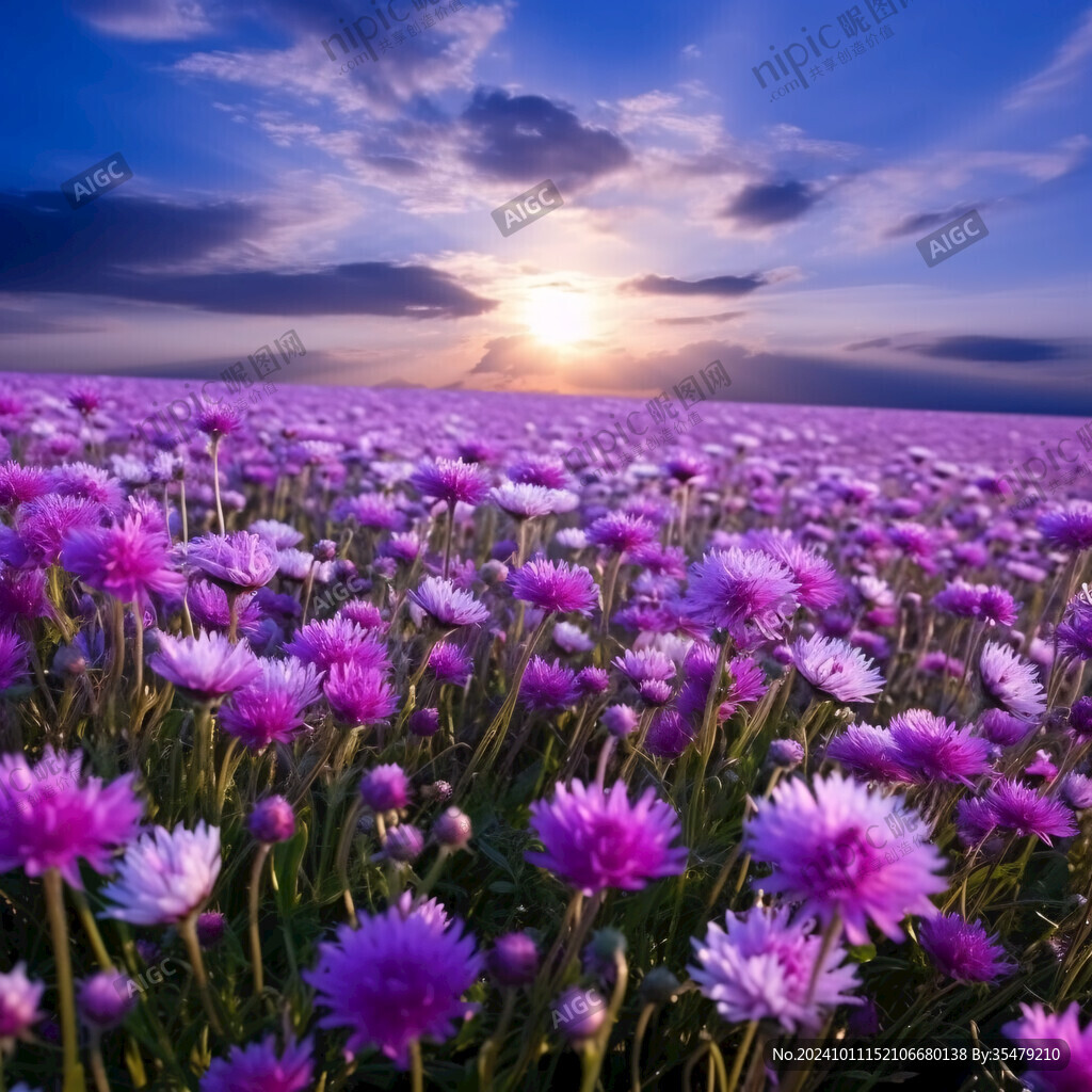 荷兰菊夕阳