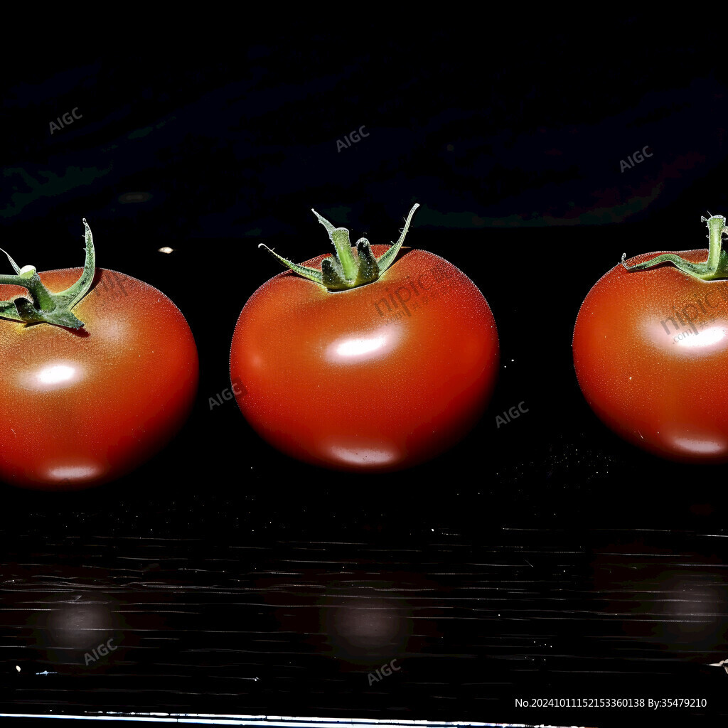 西红柿黑底图