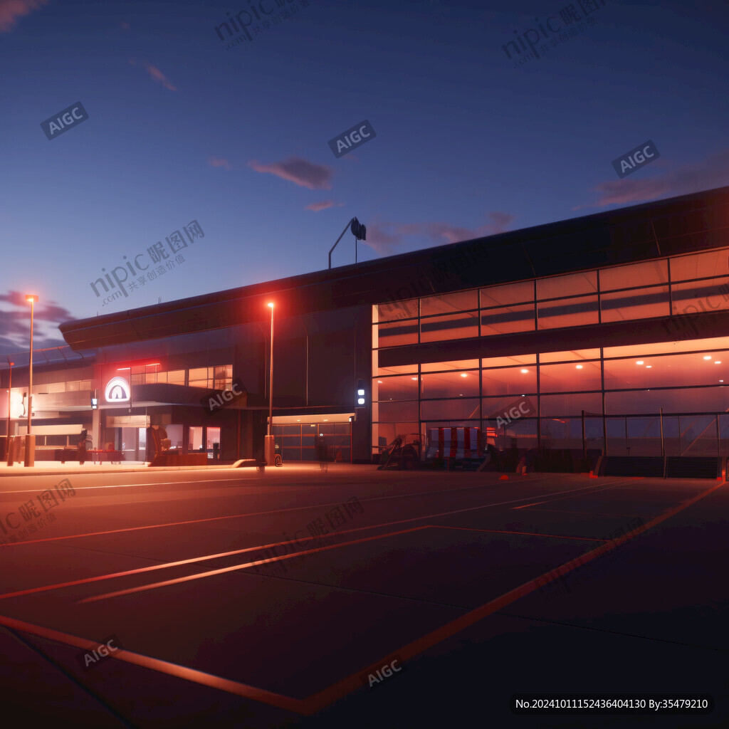 机场航站楼夜景