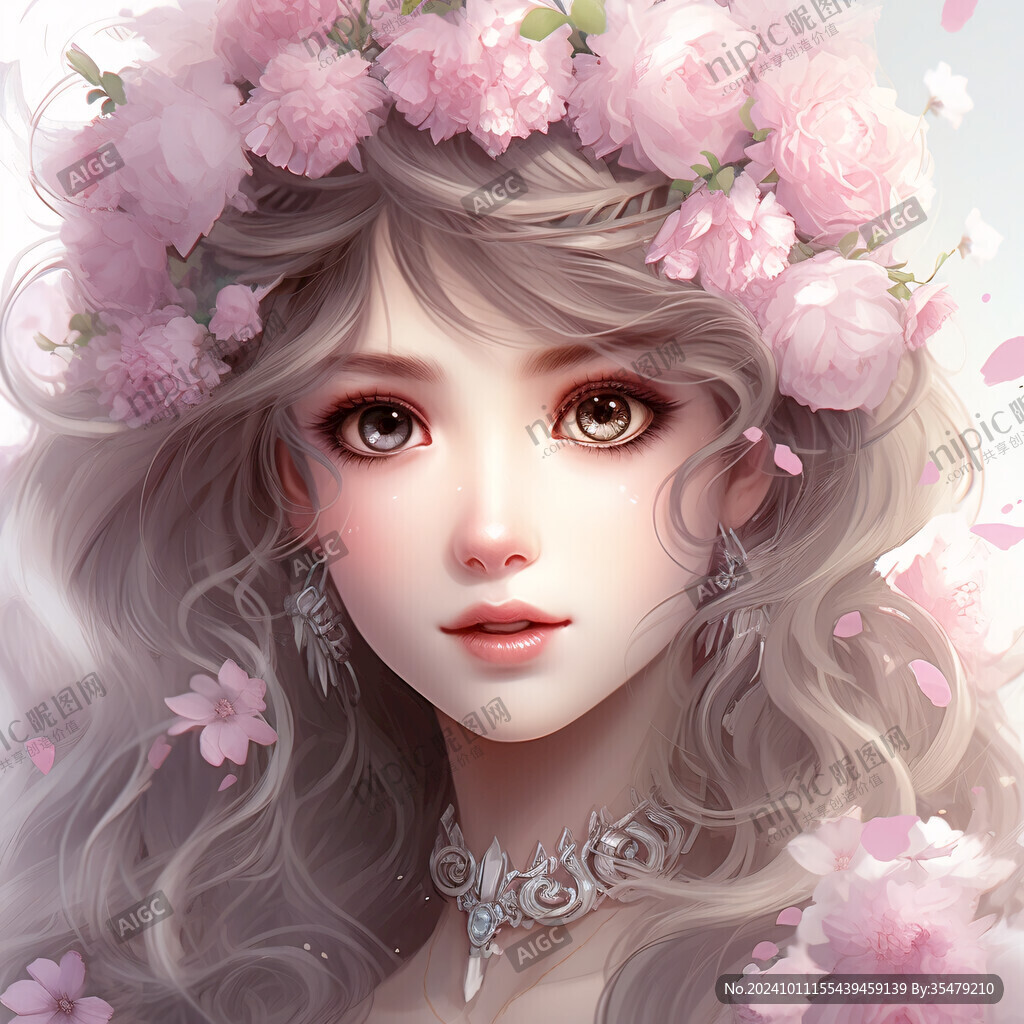 数字美女插画