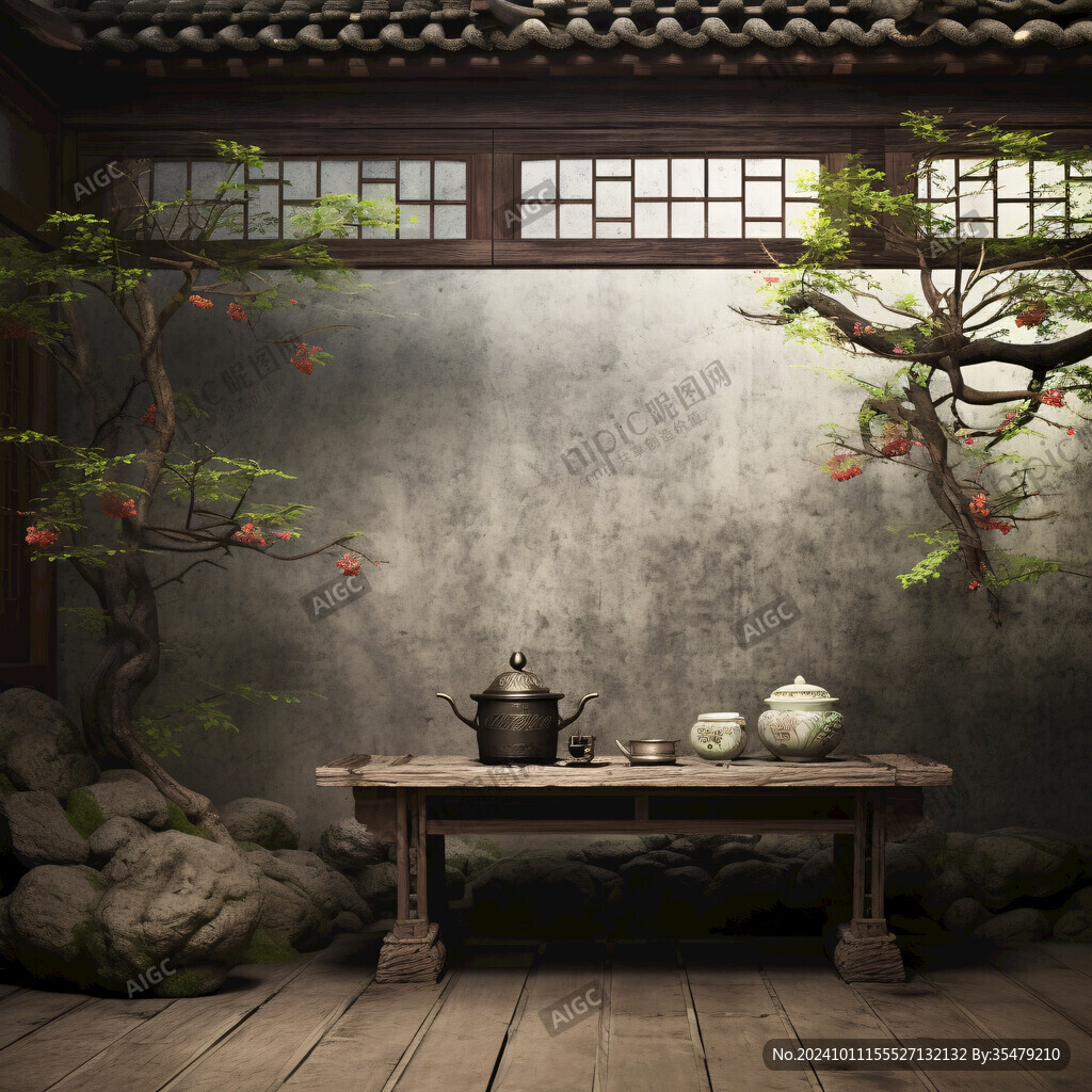 茶室茶楼背景