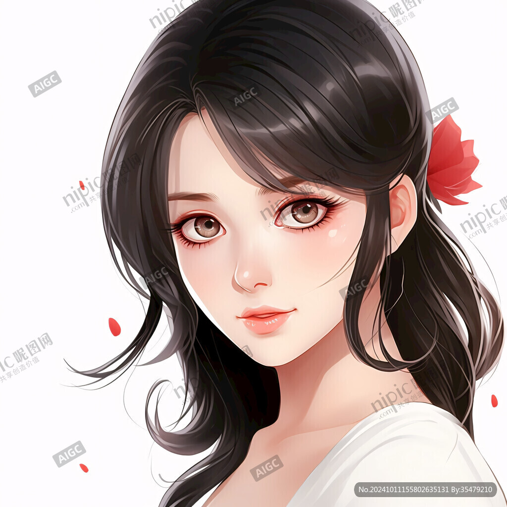 人物头像美女插画