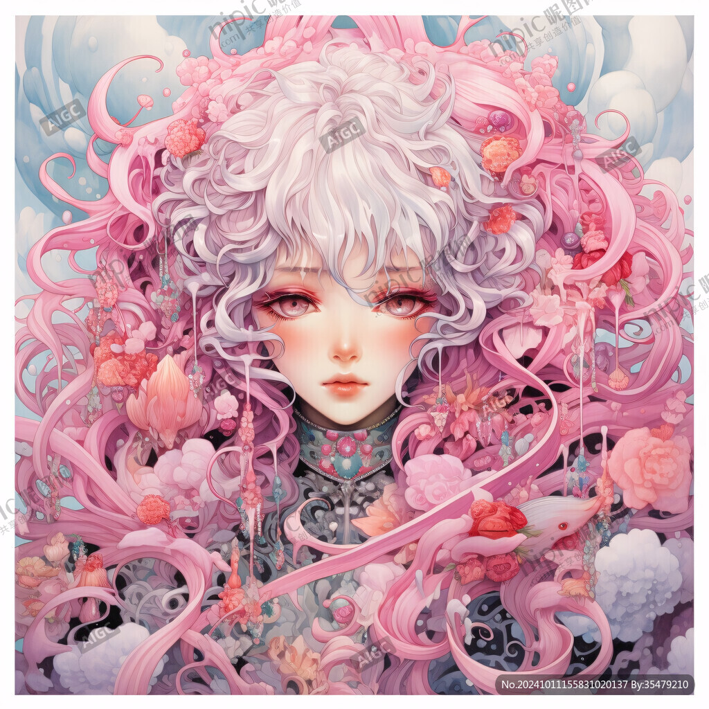 梦幻少女插画
