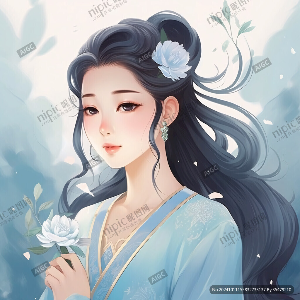 古装女孩插画