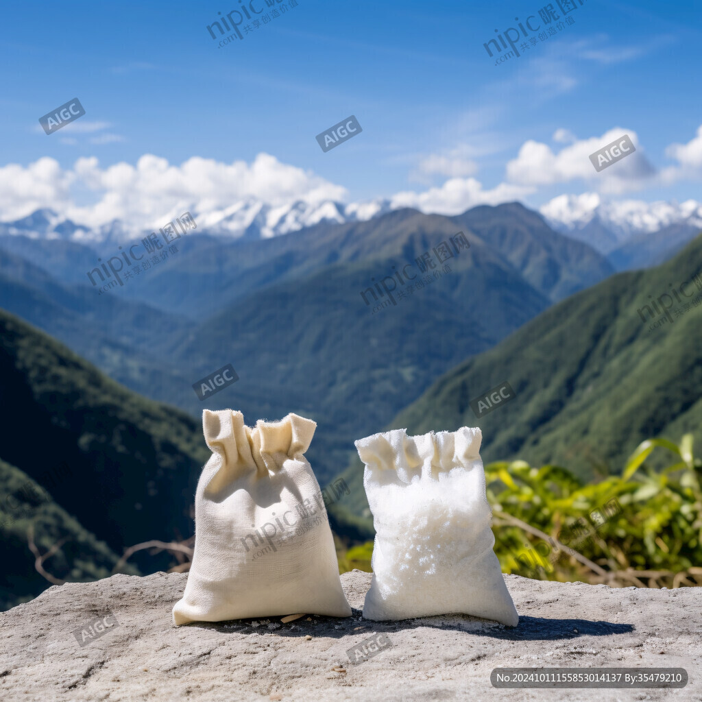 蓝天白云石头山石