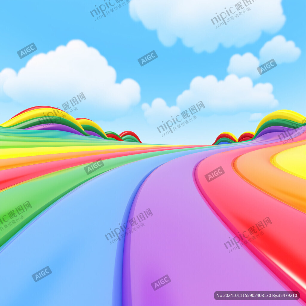 彩虹线条公路