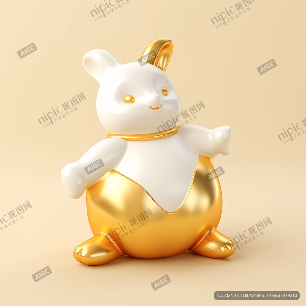 生肖兔模型