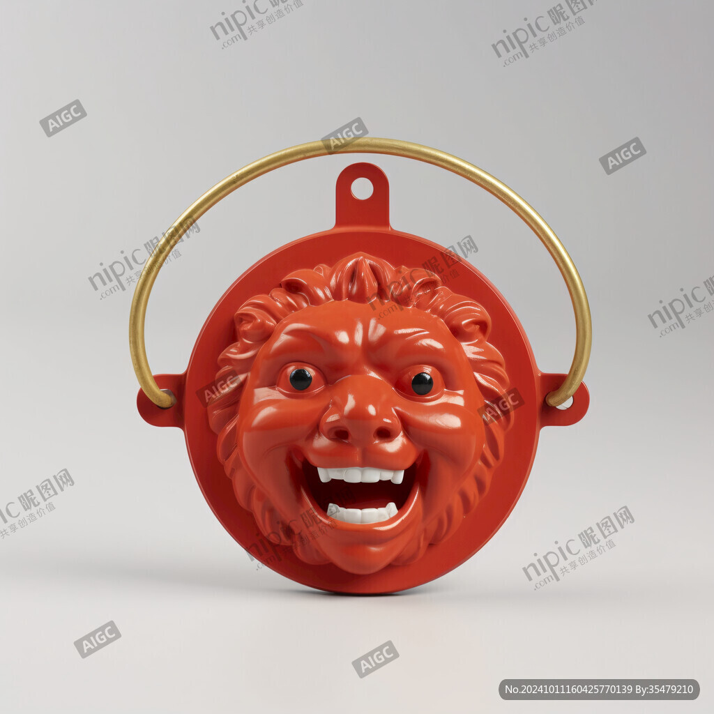 中式兽头门环