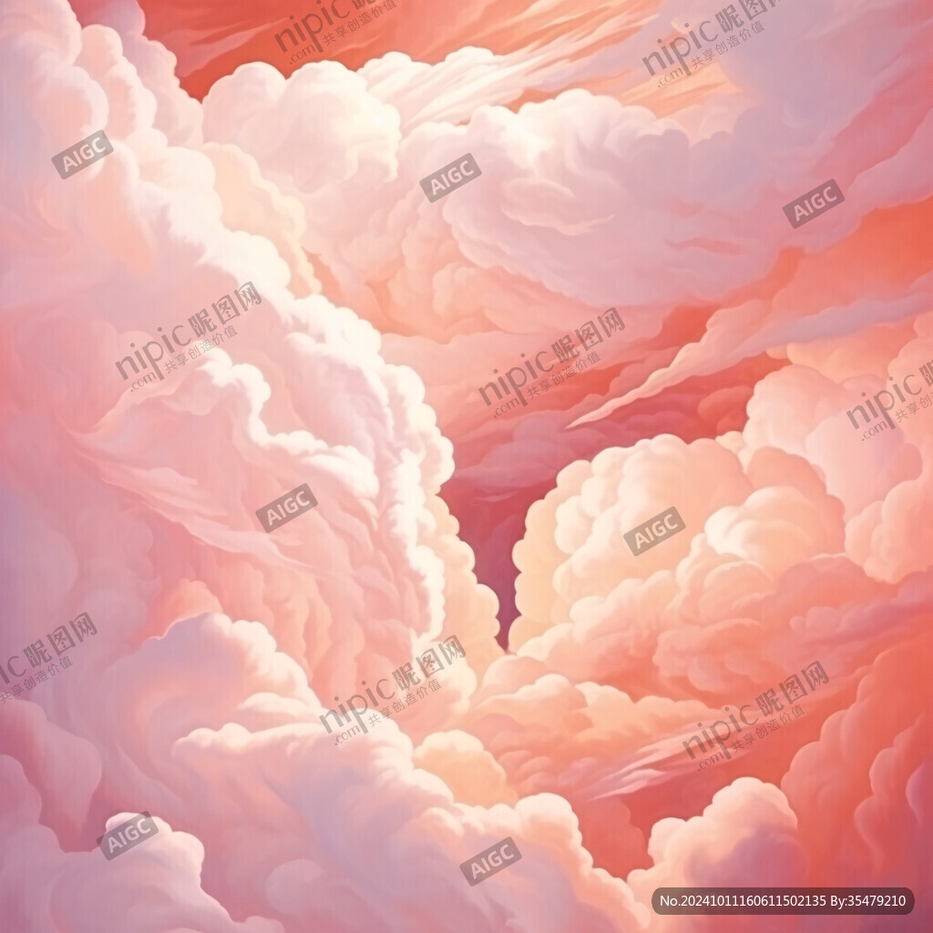 红色云层背景墙纸