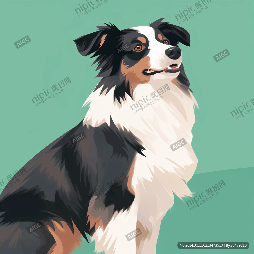 插画边牧