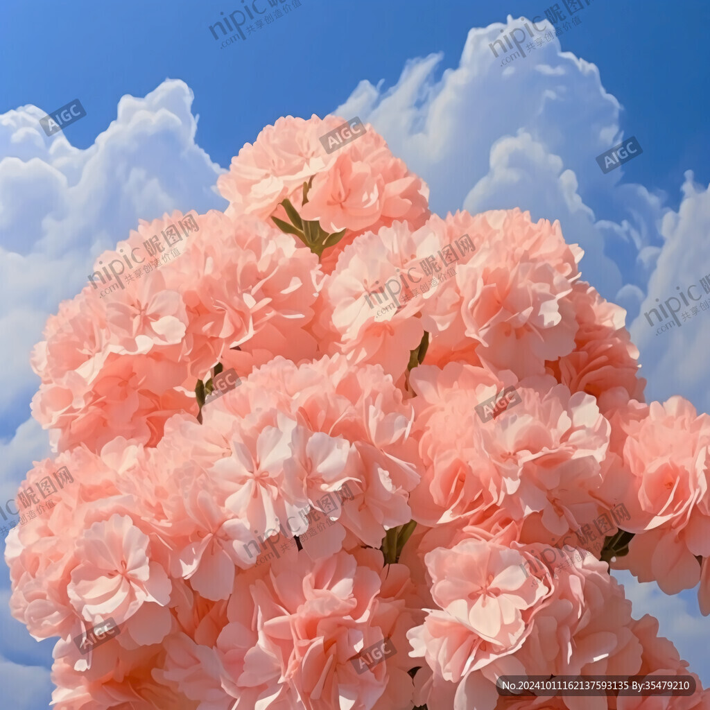 写实绣球花