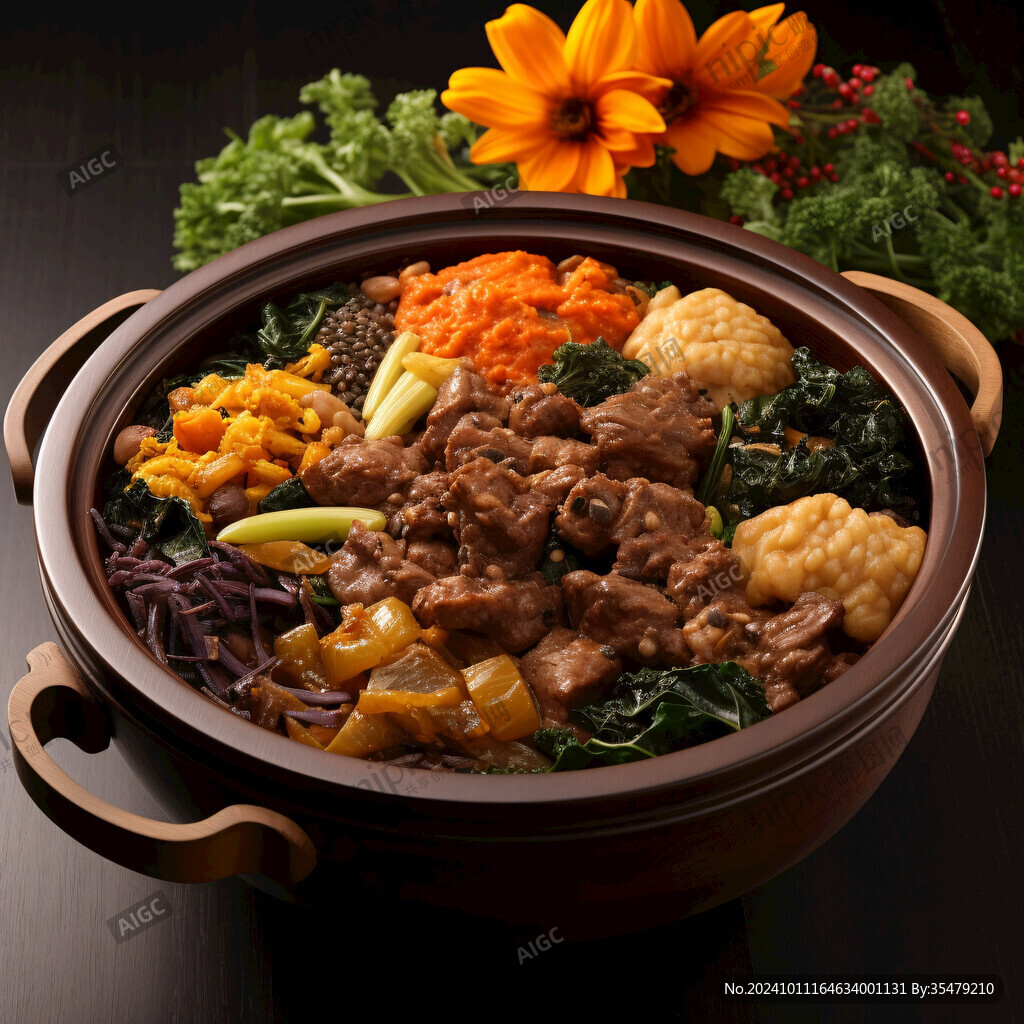 高清牛肉砂锅
