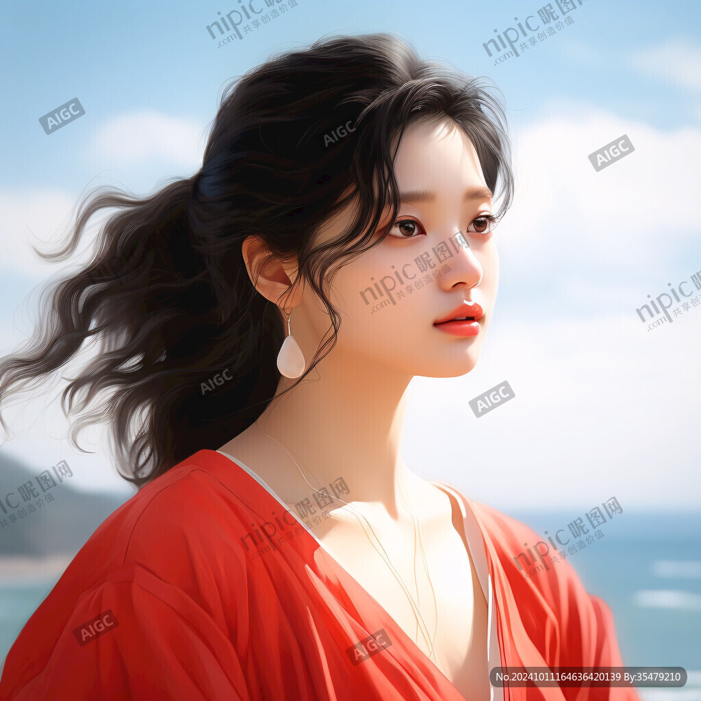 韩国女性失量插画