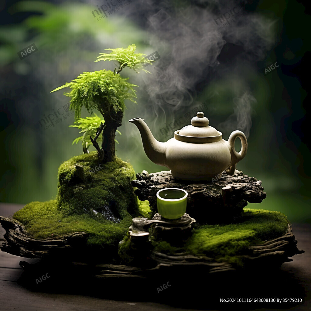 茶道茶艺雕塑石头山峰