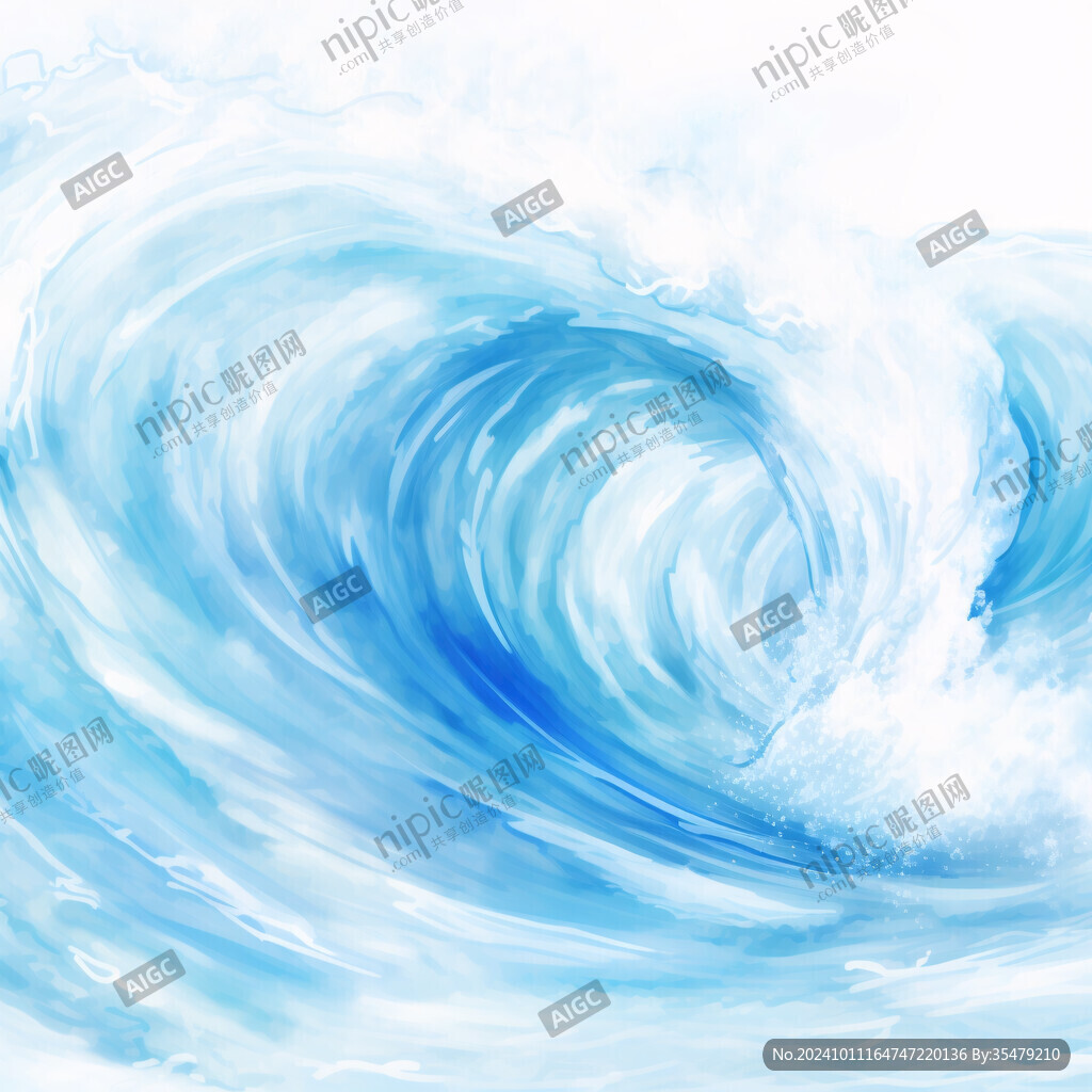 海浪龙卷螺旋漩涡元素