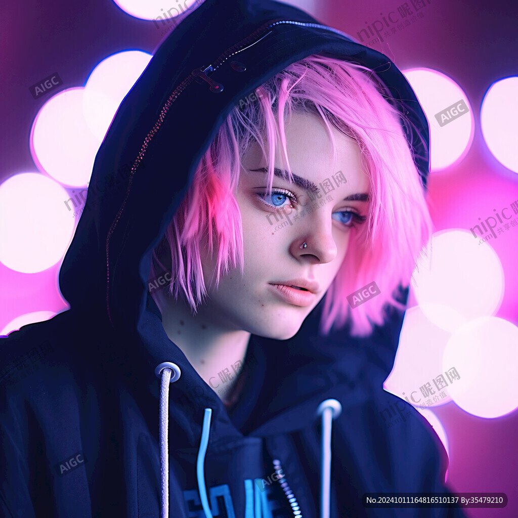 粉色头发少女