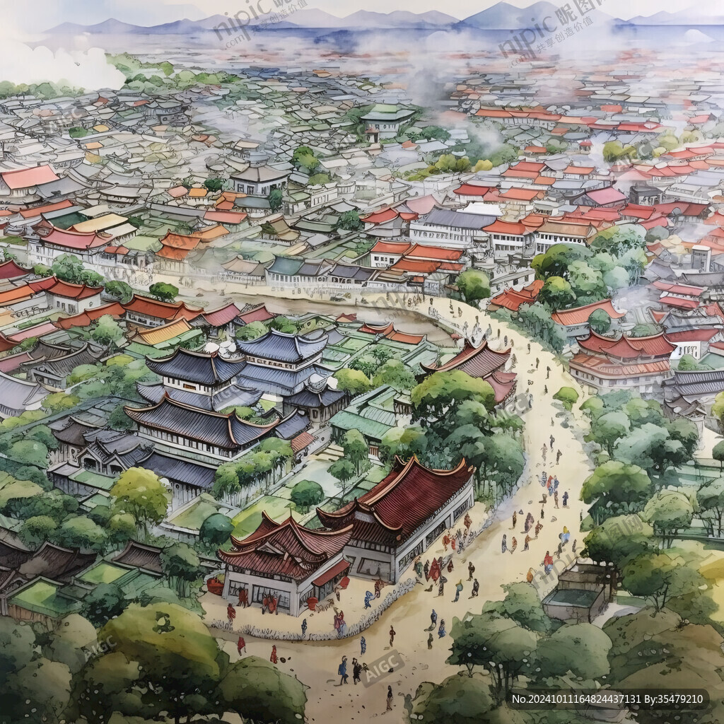 横店旅游横店水彩