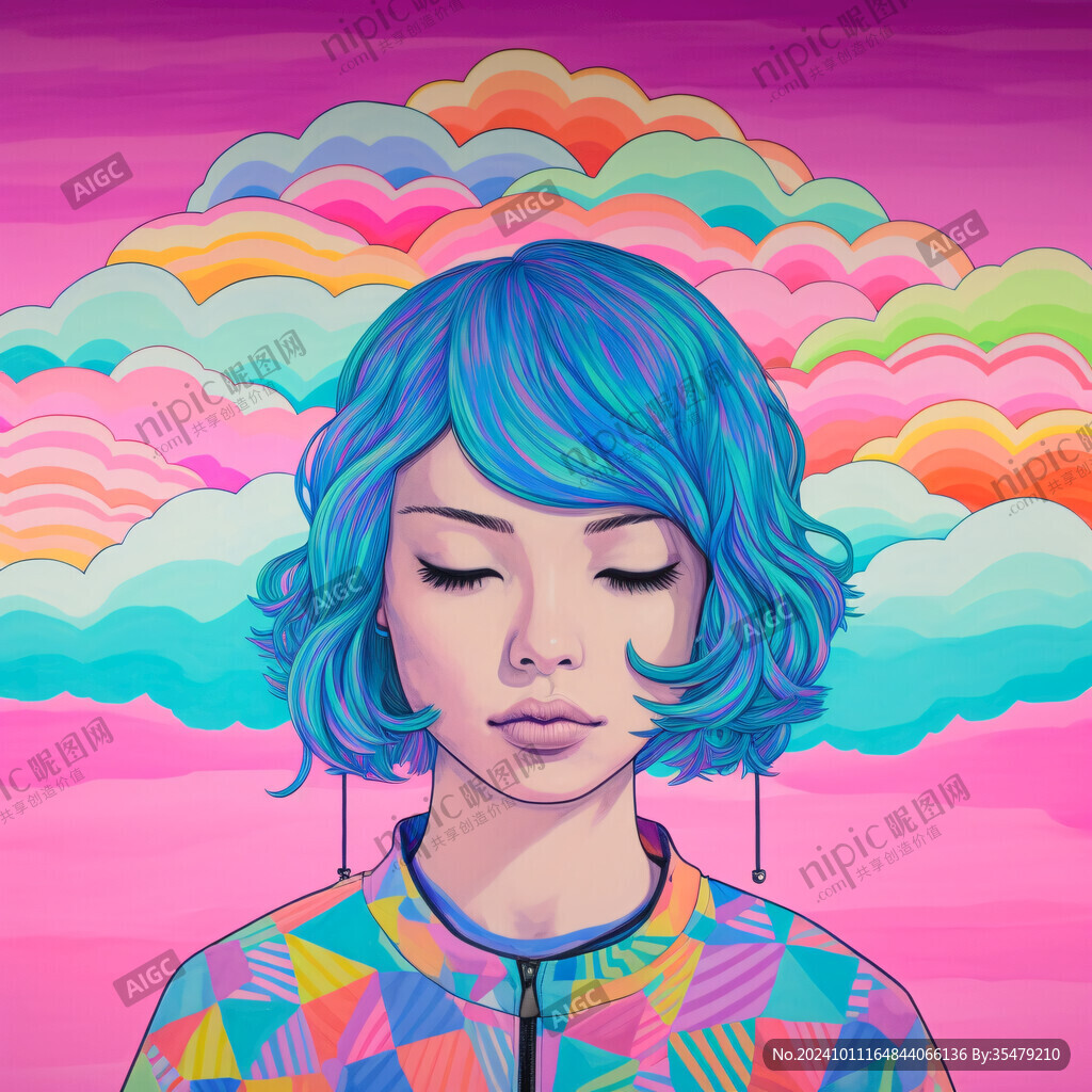 少女海报插画