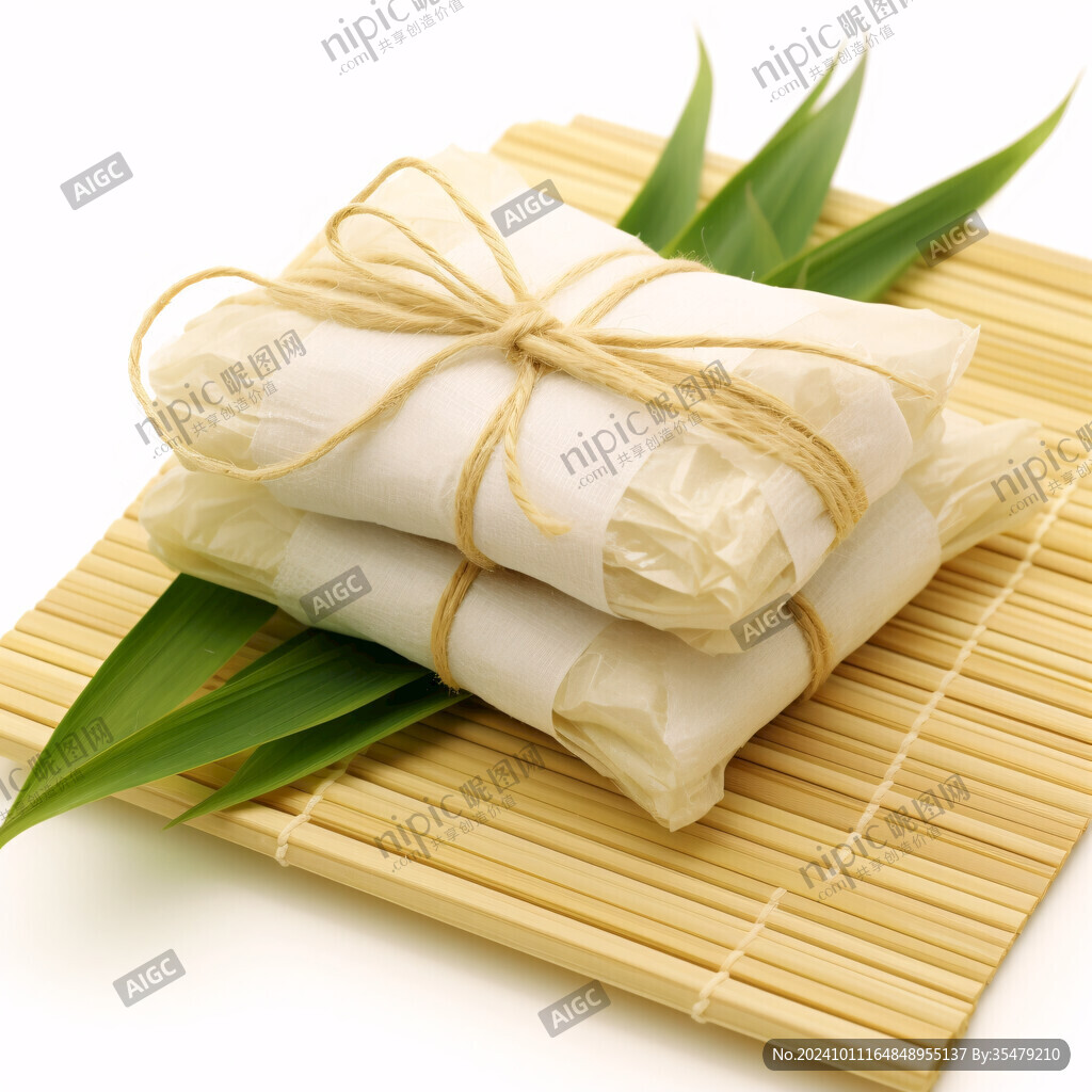 手绘竹子粽子