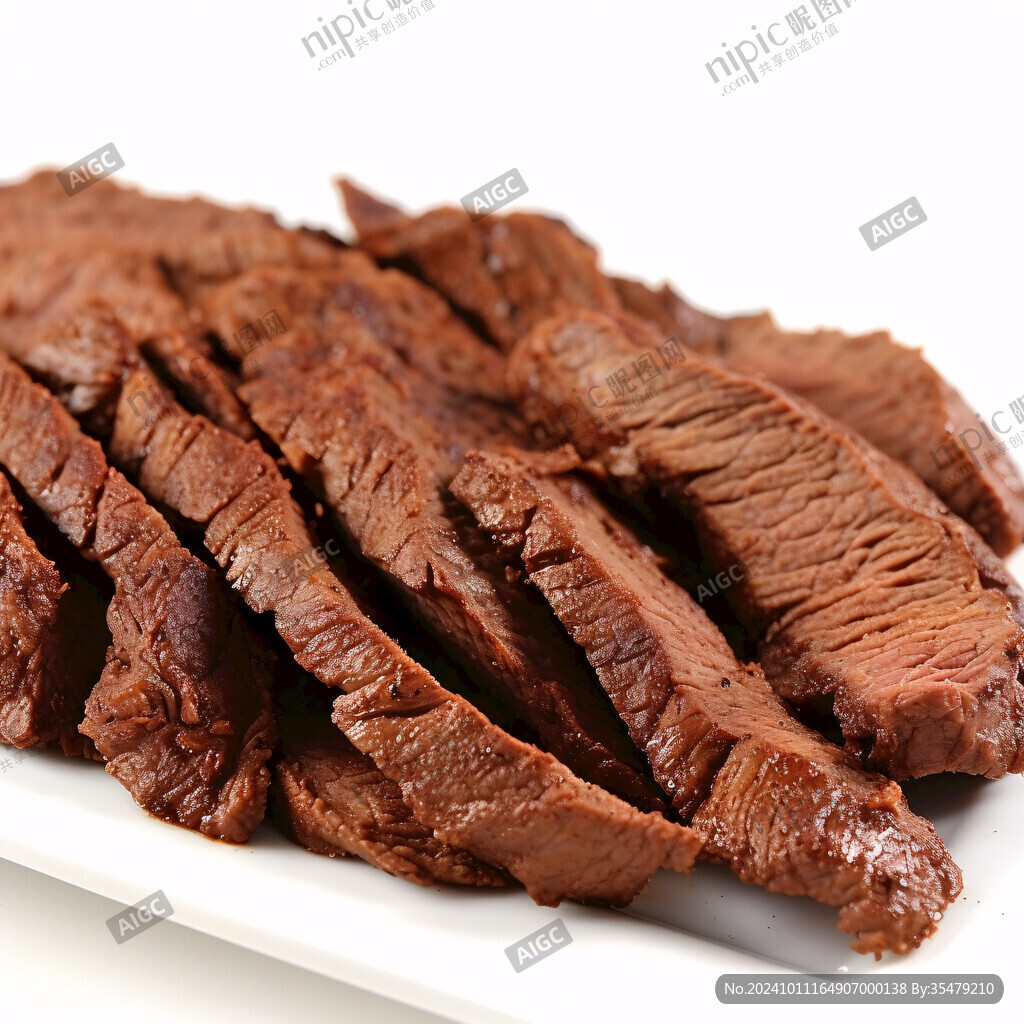 长条牛肉干白底图
