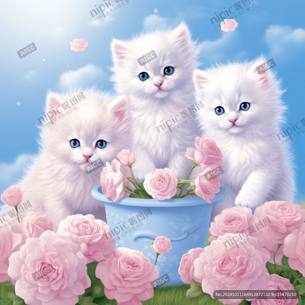 三只小猫插画