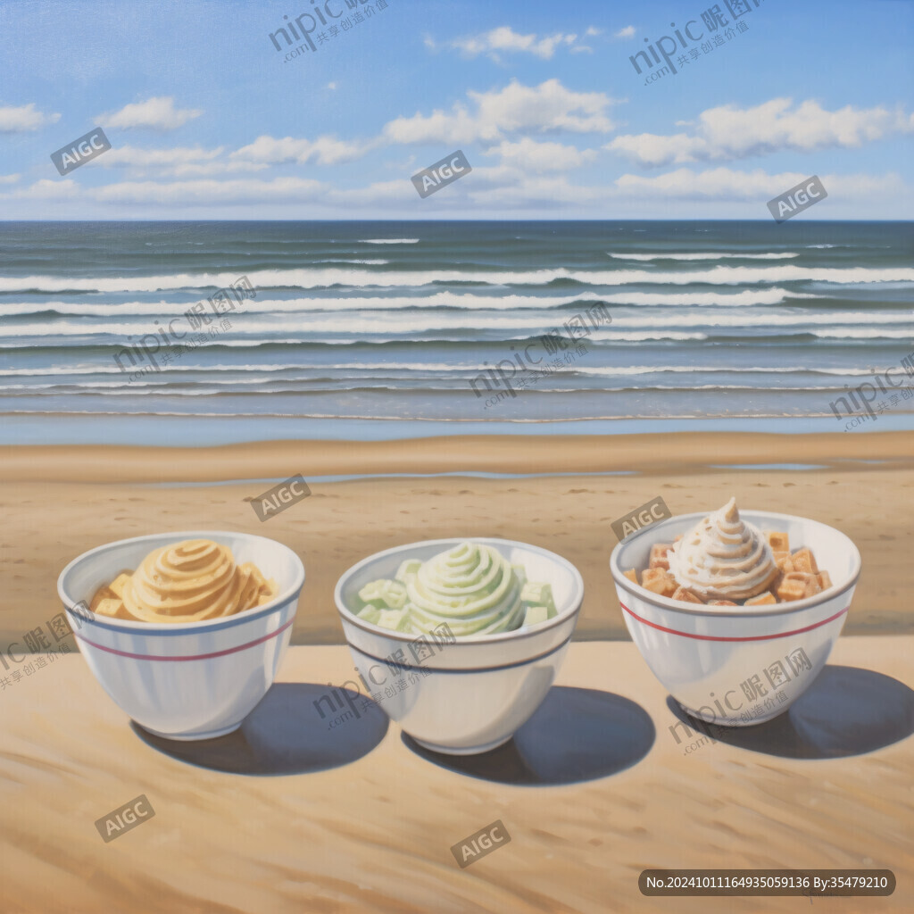 海沙子面插画