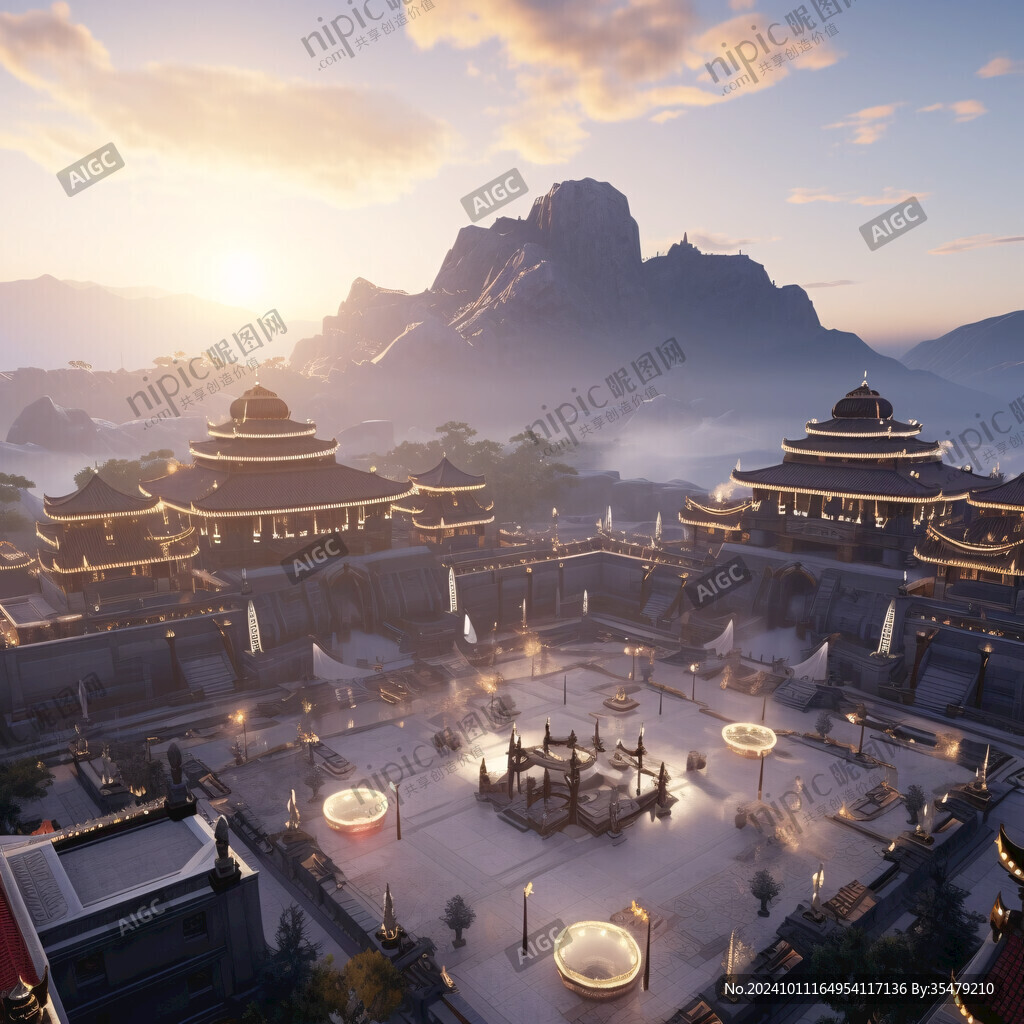宏大寺庙场景