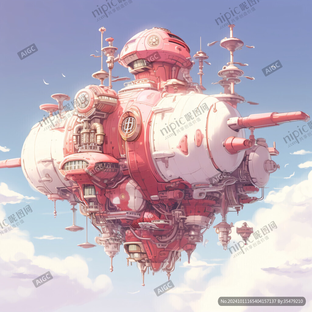 粉色奇幻建筑物