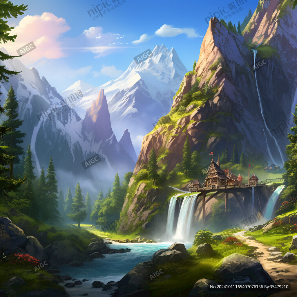 高山流水场景