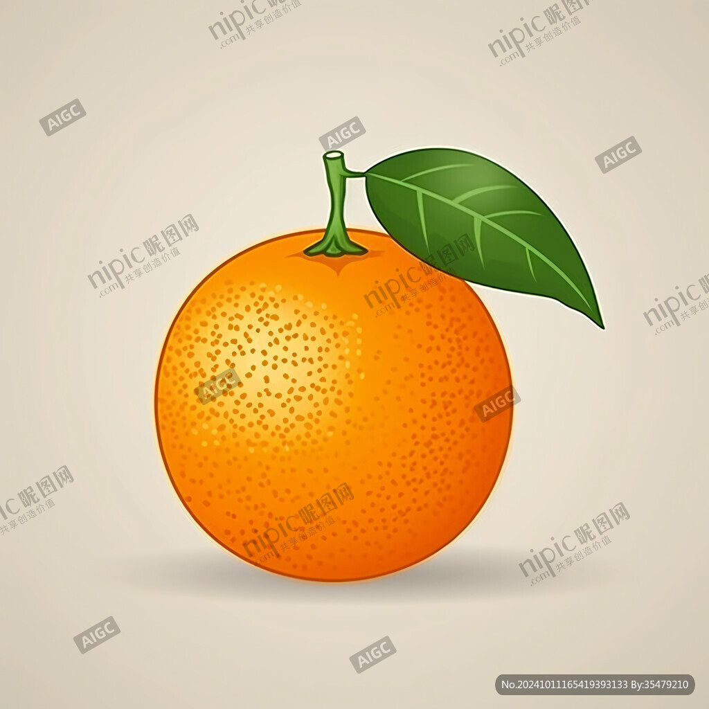 橘子插画手绘