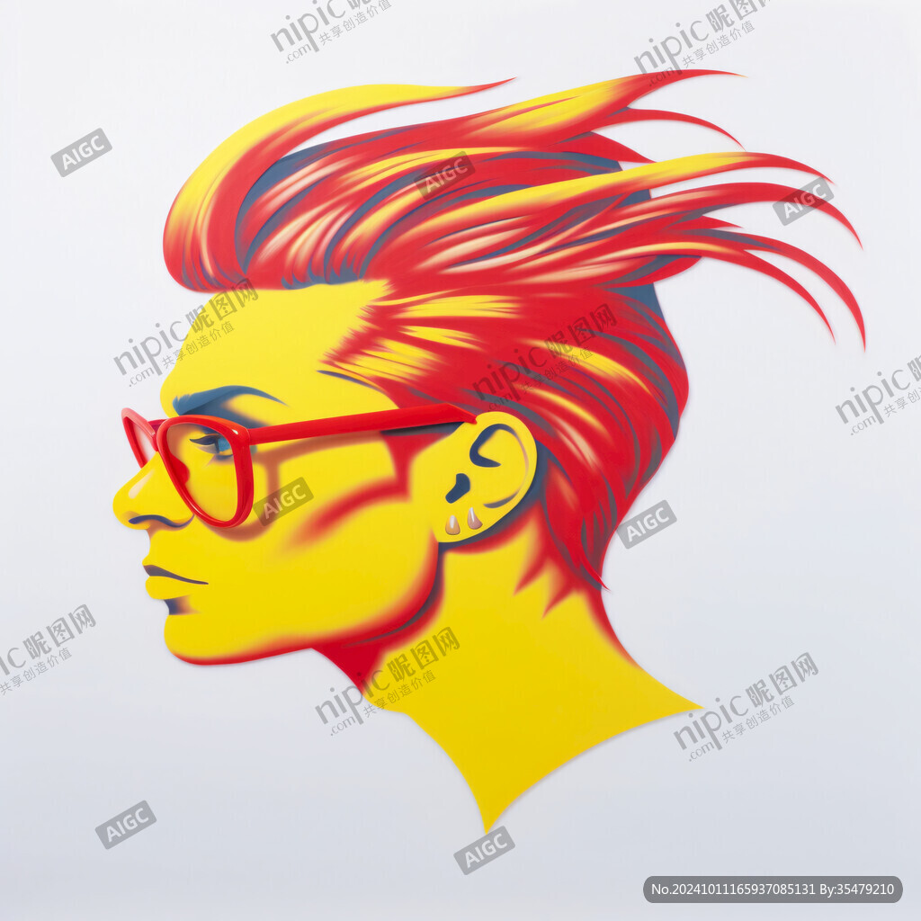 墨镜人物插画
