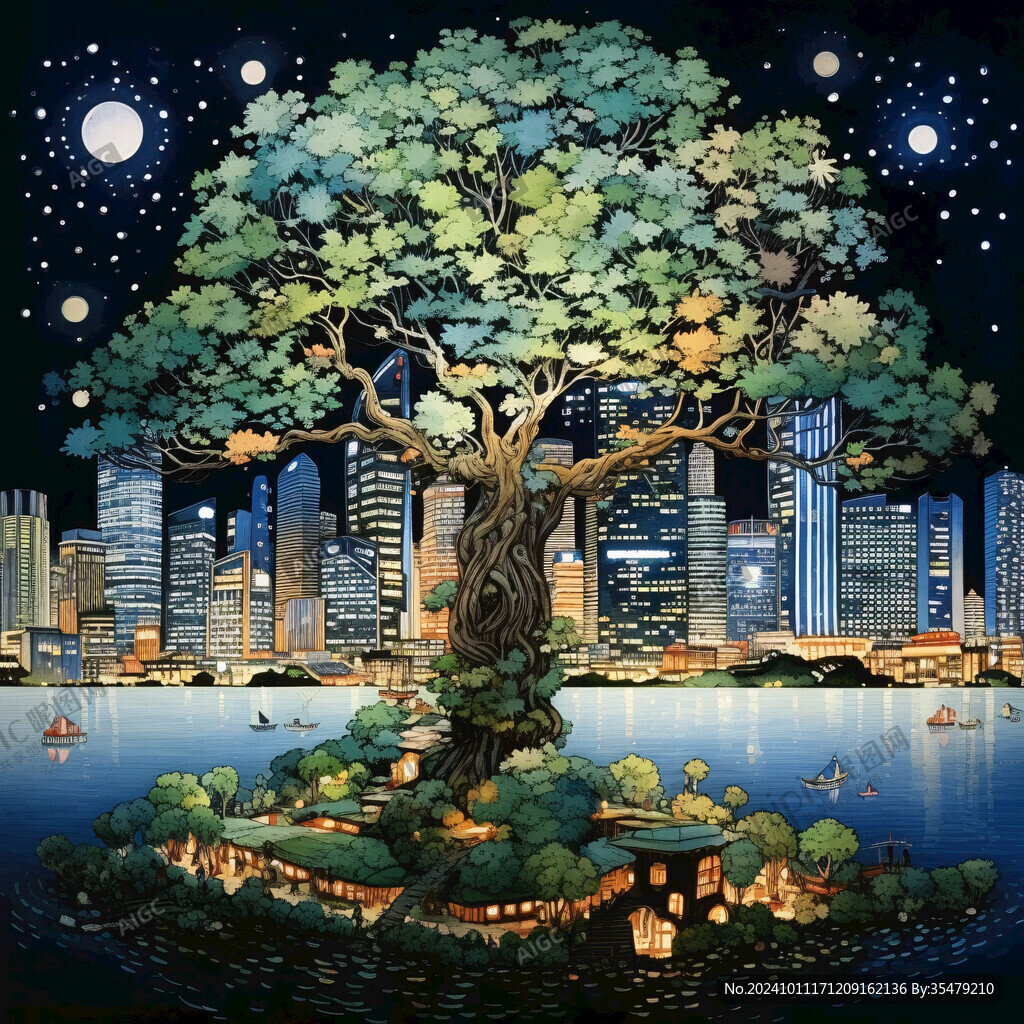 德基世界贸易中心插画