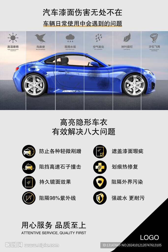 汽车隐形车衣海报