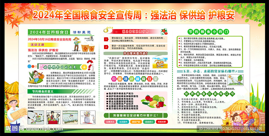2024年粮食日宣传栏