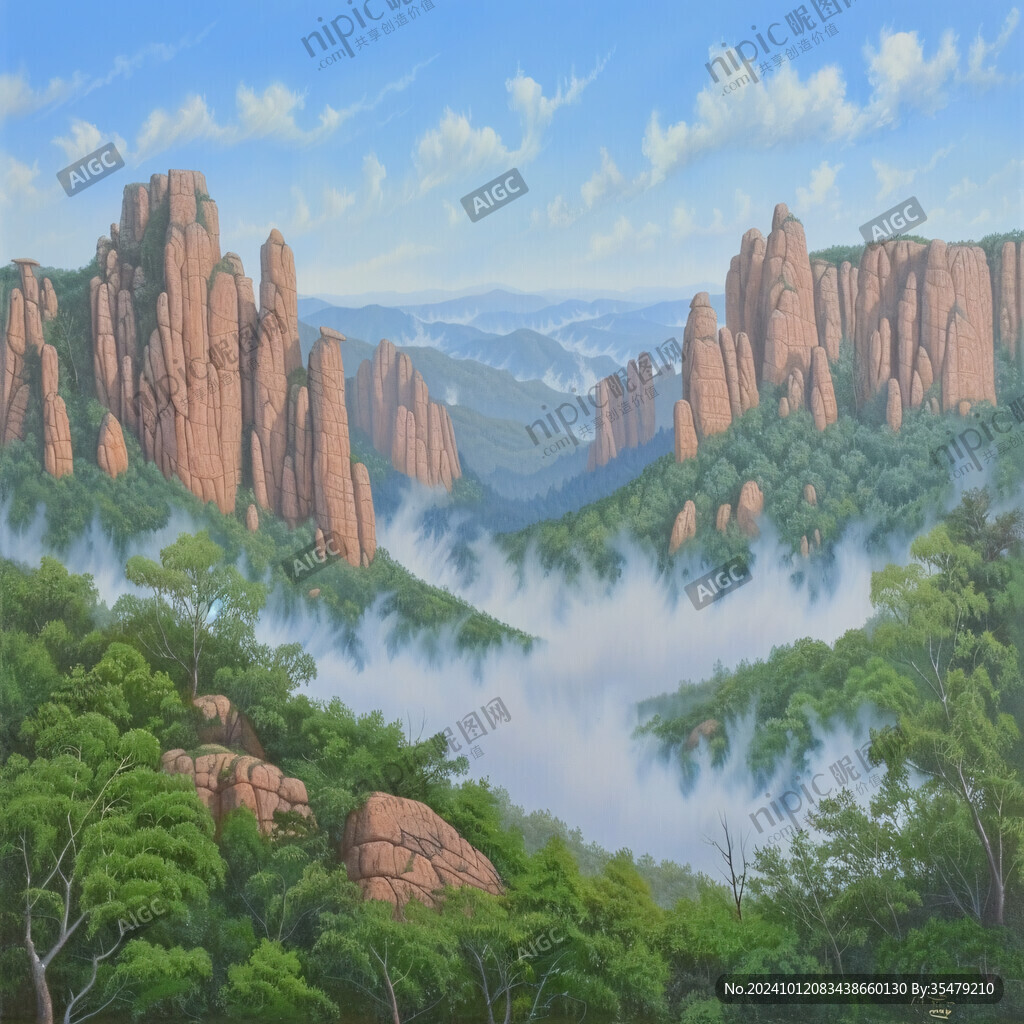 松石风景画