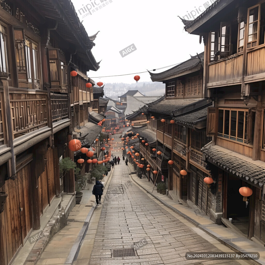 石浦古镇商业街步行街