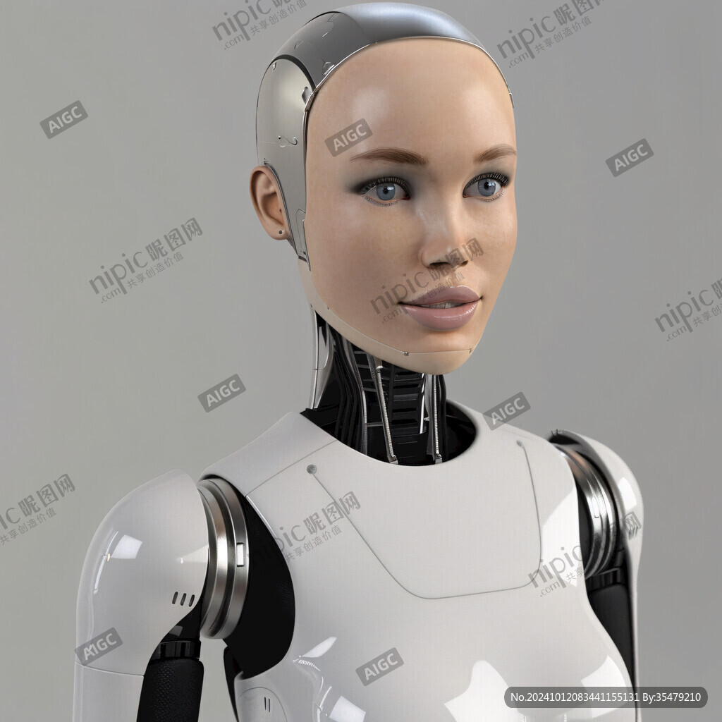 女机器人手绘