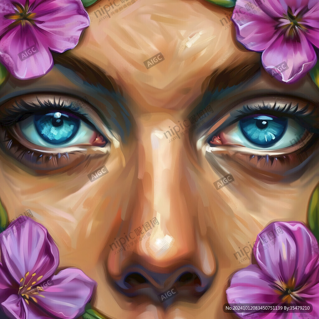 美女眼睛插画