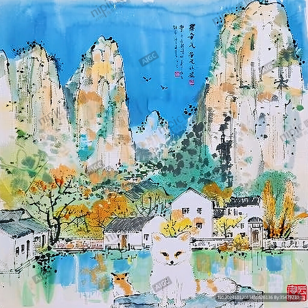 新色彩山水