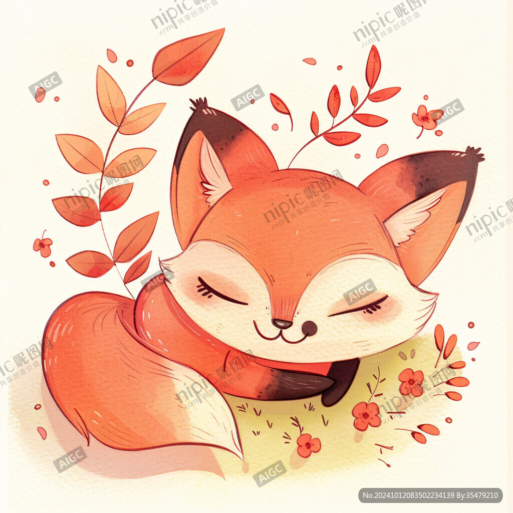 可爱狐狸插画